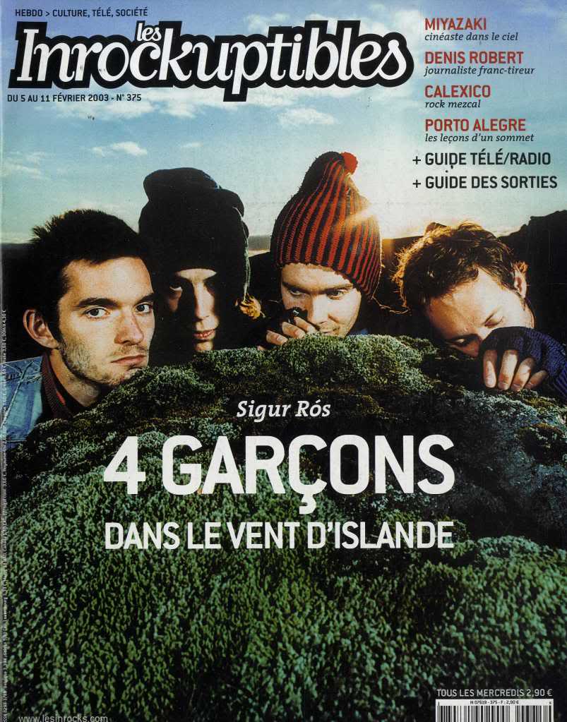 INROCKUPTIBLES | LES magazine side cover Issue 375 5 February 2003