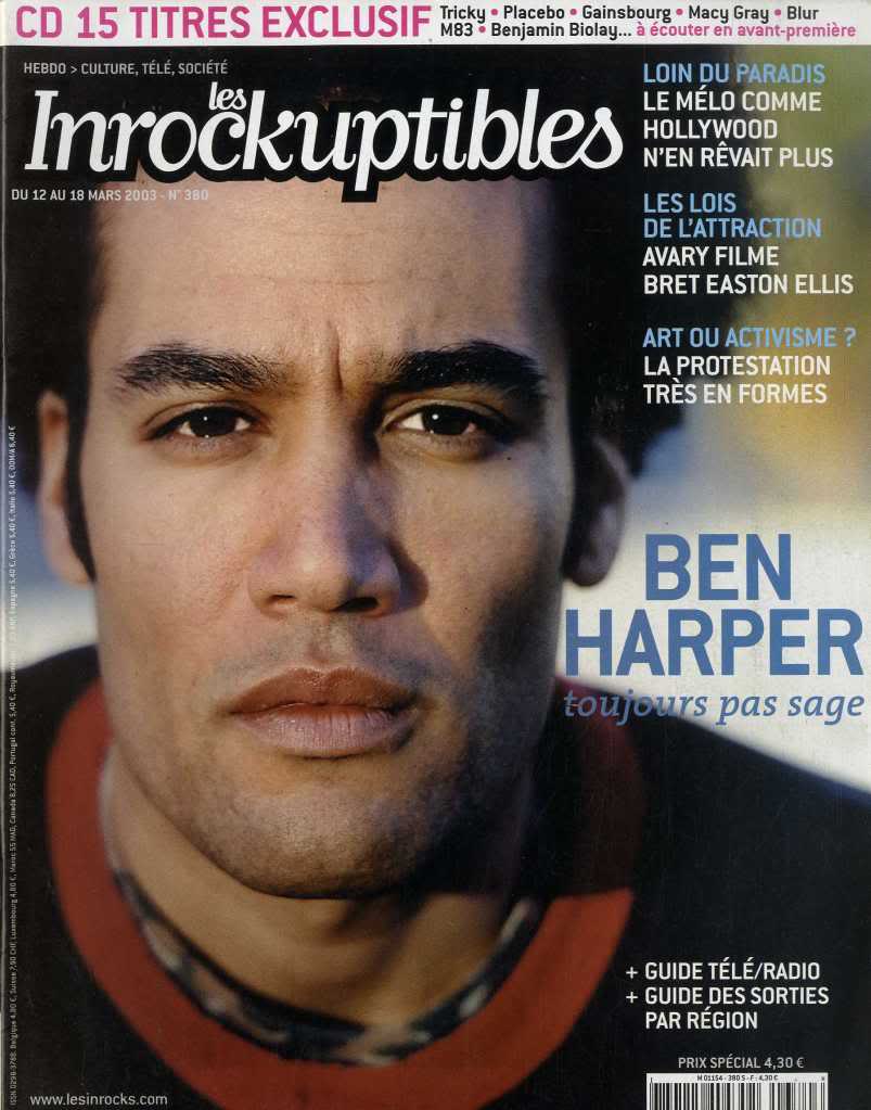 INROCKUPTIBLES | LES magazine side cover Issue 380 12 March 2003