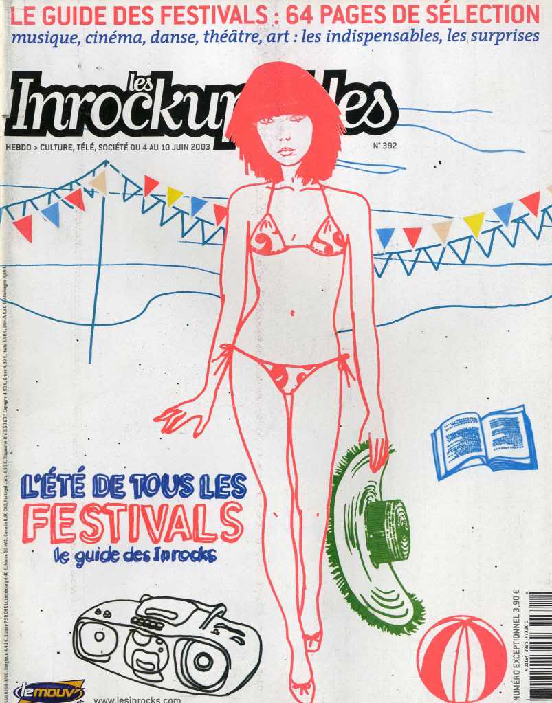 INROCKUPTIBLES | LES magazine side cover Issue 392 4 June 2003