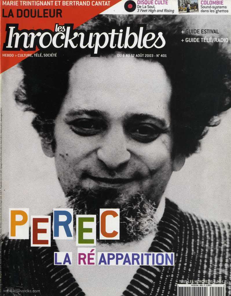 INROCKUPTIBLES | LES magazine side cover Issue 401 6 August 2003