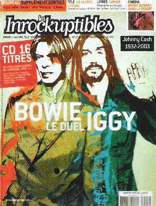 INROCKUPTIBLES | LES magazine side cover Issue 407 17 September 2003