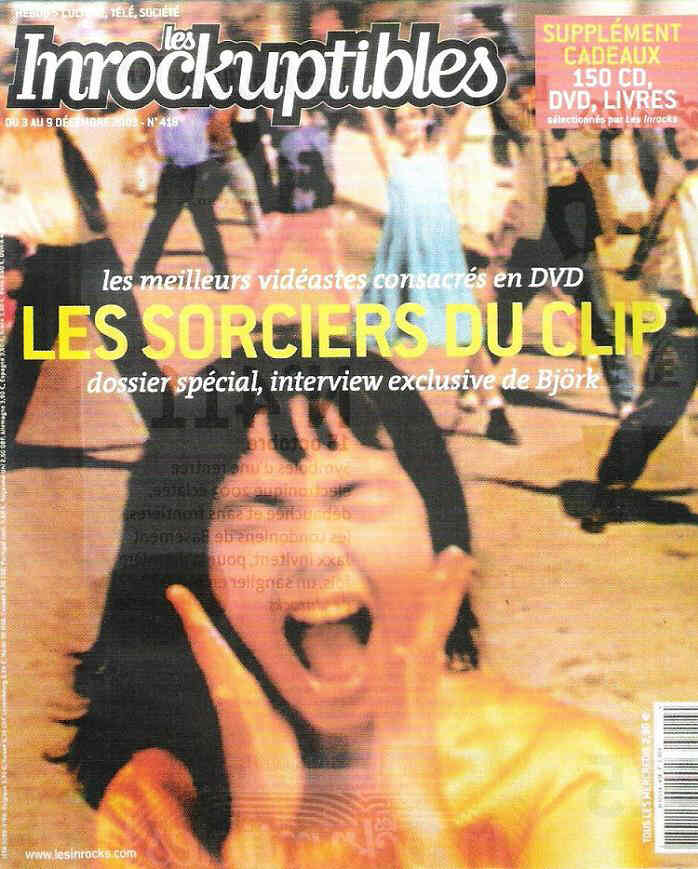 INROCKUPTIBLES | LES magazine side cover Issue 418 3 December 2003