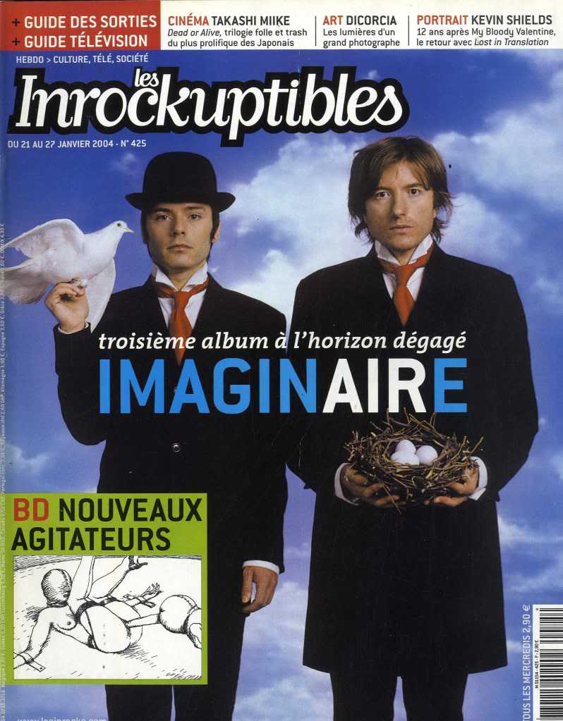 INROCKUPTIBLES | LES magazine side cover Issue 425 21 January 2004