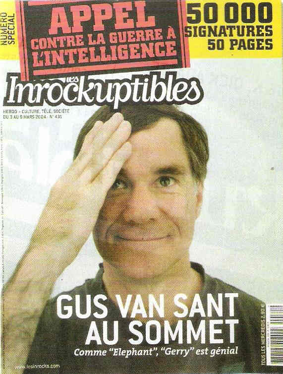 INROCKUPTIBLES | LES magazine side cover Issue 431 3 March 2004