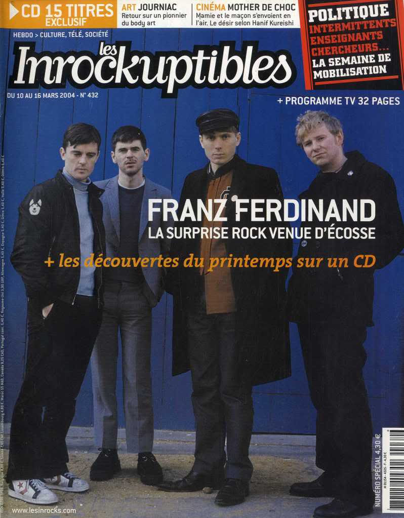 INROCKUPTIBLES | LES magazine side cover Issue 432 10 March 2004