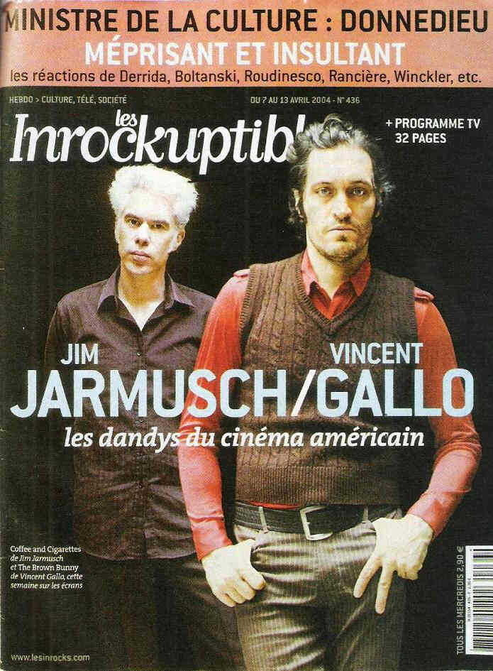 INROCKUPTIBLES | LES magazine side cover Issue 436 7 April 2004