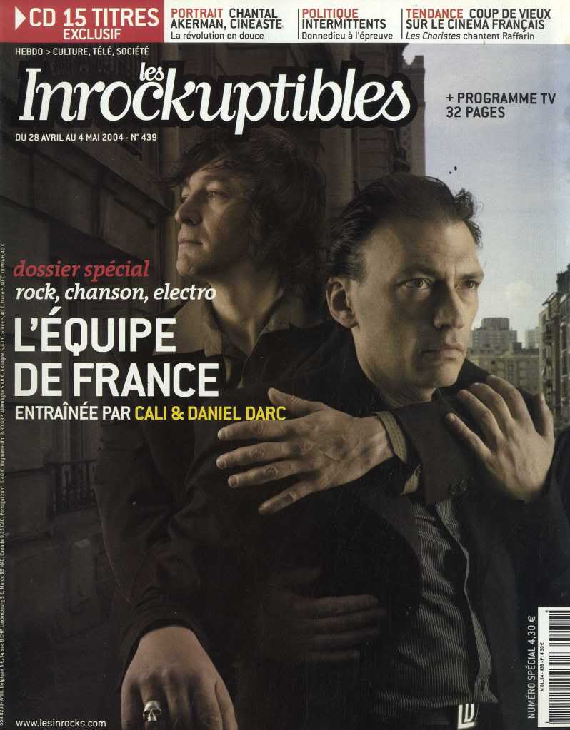 INROCKUPTIBLES | LES magazine side cover Issue 439 28 April 2004