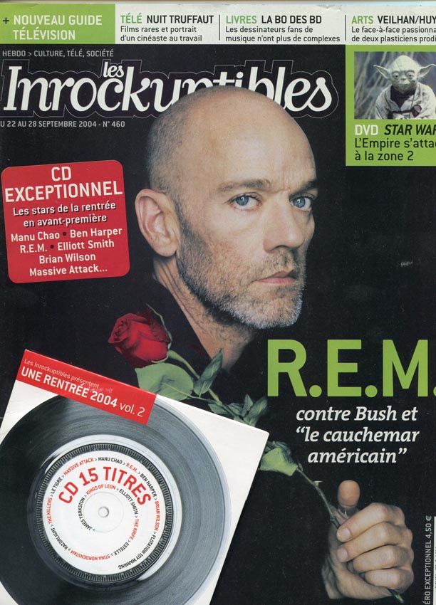 INROCKUPTIBLES | LES magazine side cover Issue 460 22 September 2004