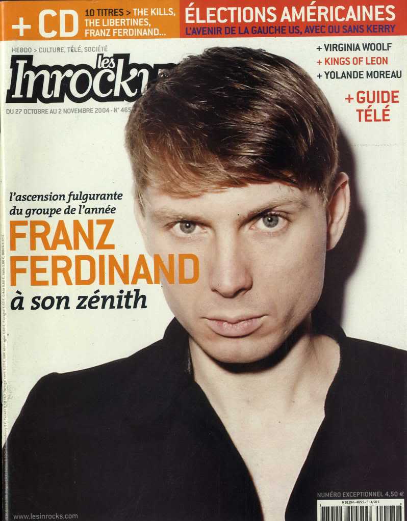 INROCKUPTIBLES | LES magazine side cover Issue 465 27 October 2004