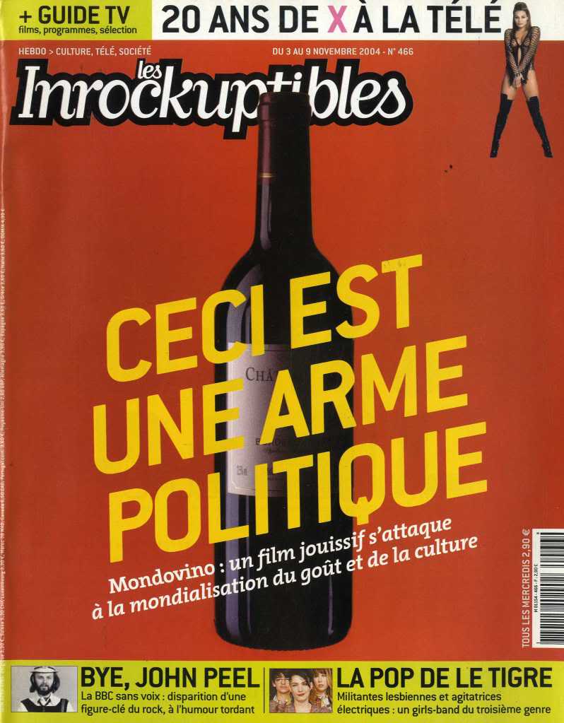 INROCKUPTIBLES | LES magazine side cover Issue 466 3 November 2004
