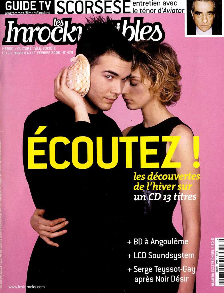 INROCKUPTIBLES | LES magazine side cover Issue 478 26 January 2005
