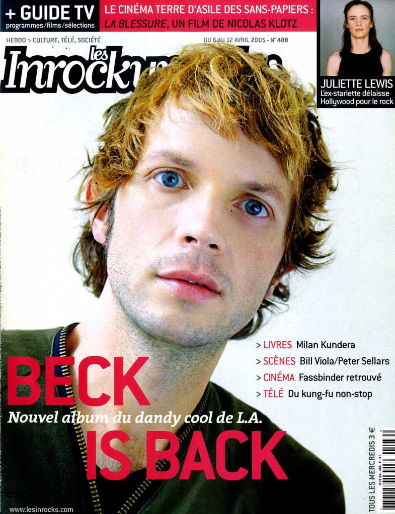 INROCKUPTIBLES | LES magazine side cover Issue 488 6 April 2005