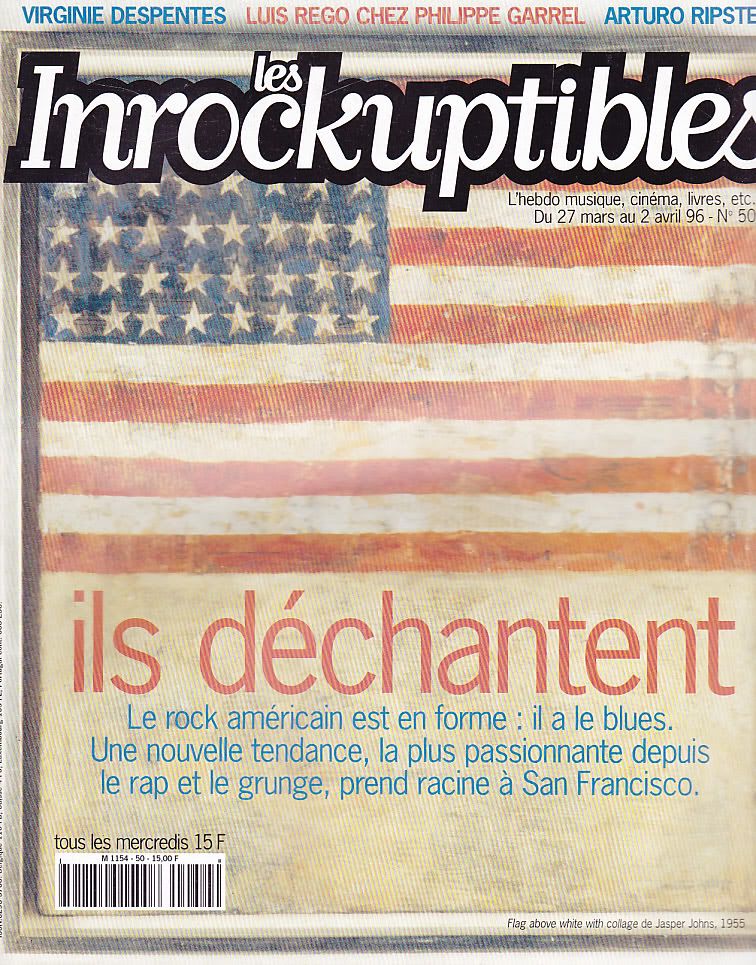 INROCKUPTIBLES | LES magazine side cover Issue 50 27 March 1996