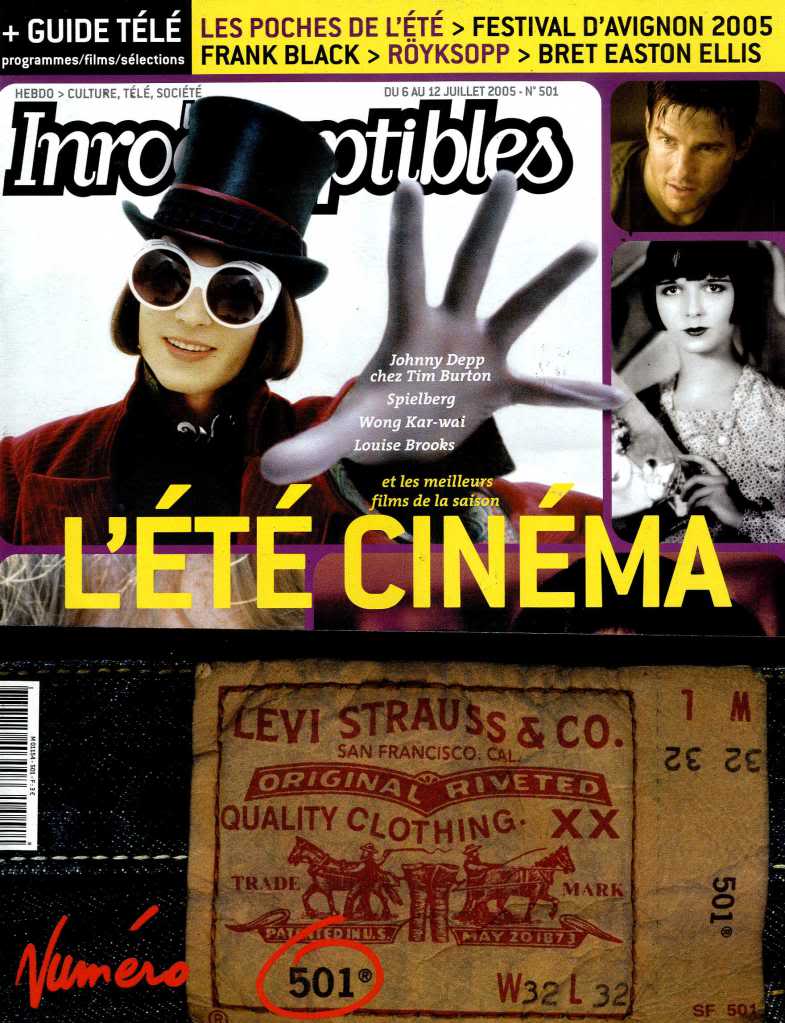 INROCKUPTIBLES | LES magazine side cover Issue 501 6 July 2005