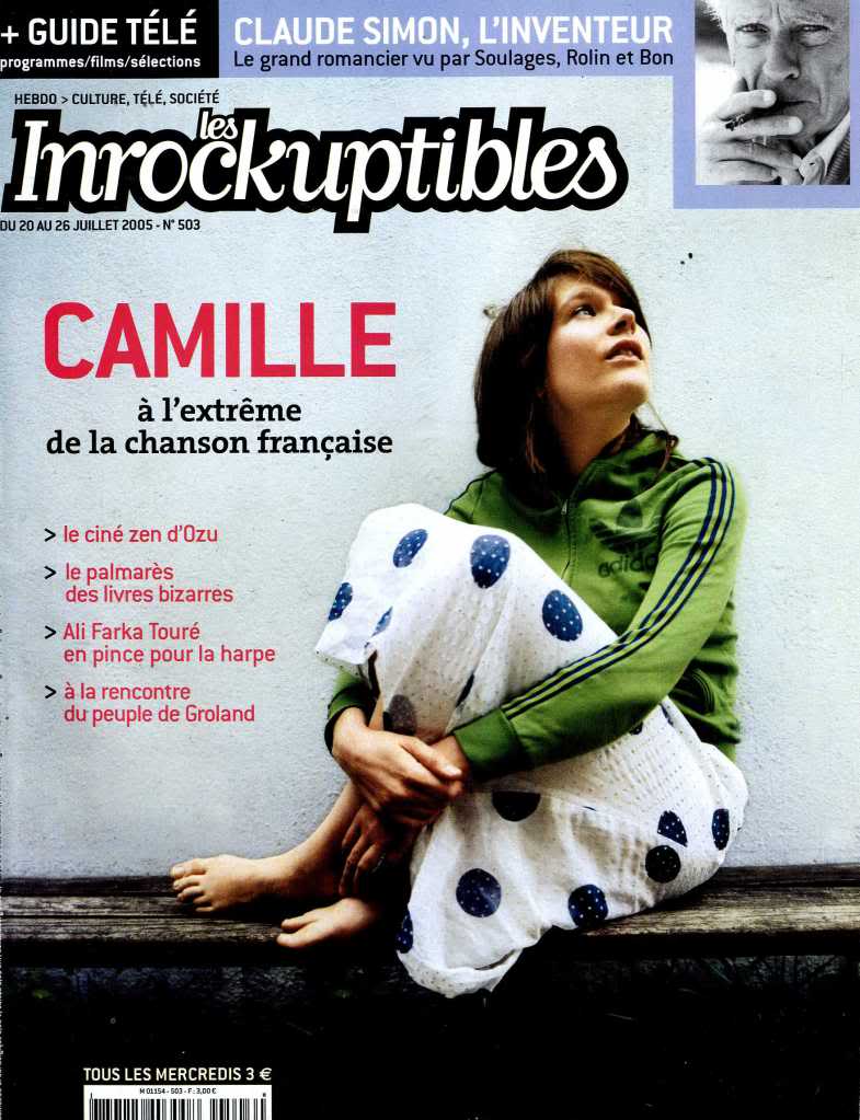 INROCKUPTIBLES | LES magazine side cover Issue 503 20 July 2005