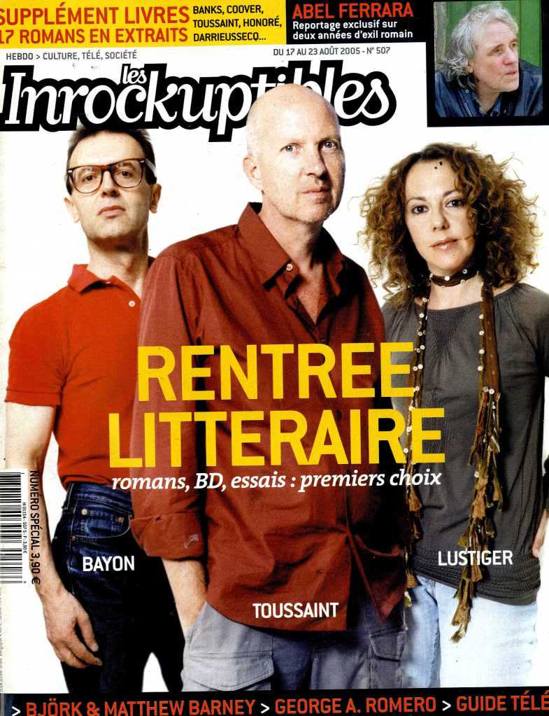 INROCKUPTIBLES | LES magazine side cover Issue 507 17 August 2005