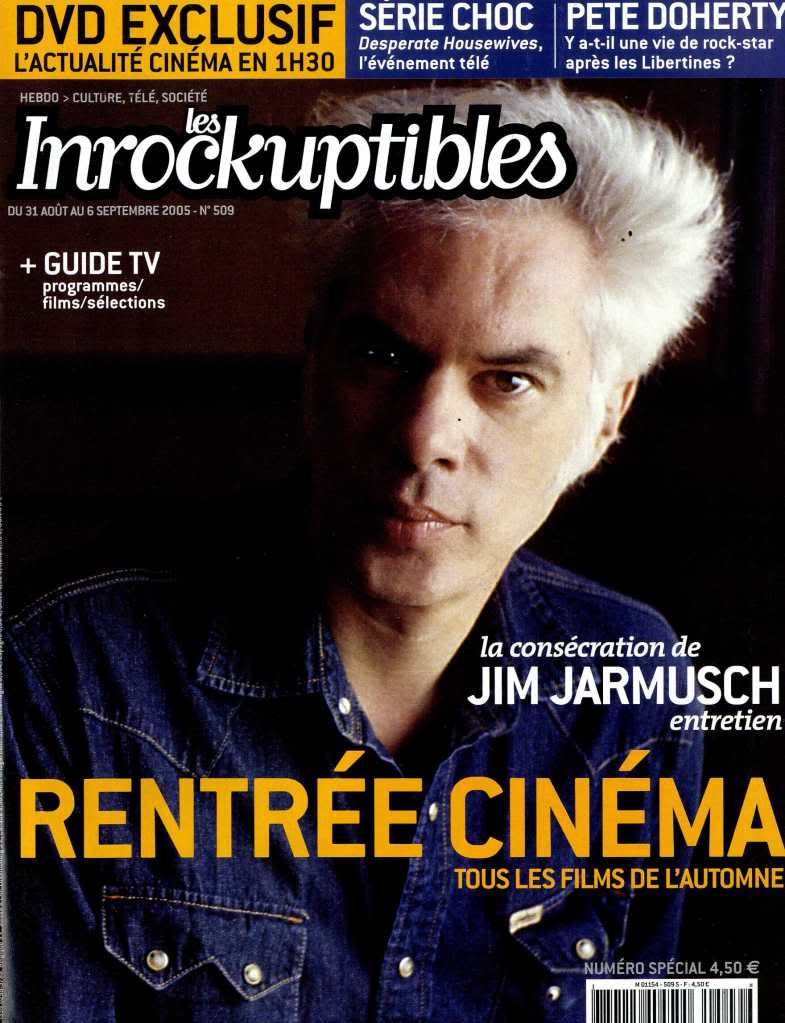 INROCKUPTIBLES | LES magazine side cover Issue 509 31 August 2005