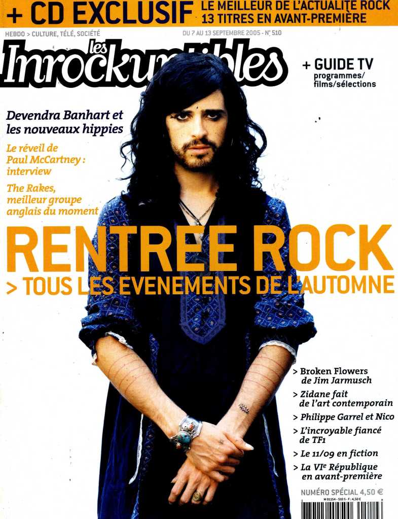 INROCKUPTIBLES | LES magazine side cover Issue 510 7 September 2005