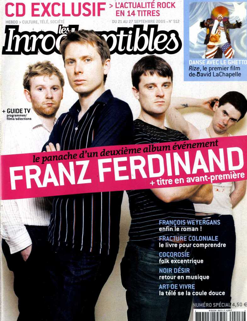 INROCKUPTIBLES | LES magazine side cover Issue 512 21 September 2005