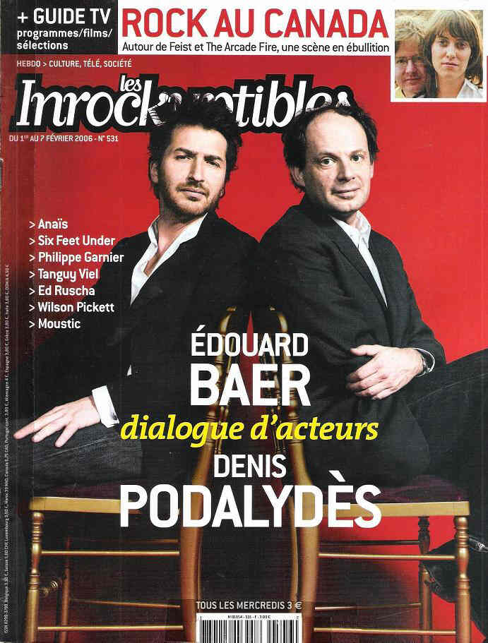 INROCKUPTIBLES | LES magazine side cover Issue 531 1 February 2006