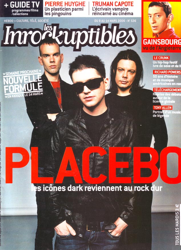 INROCKUPTIBLES | LES magazine side cover Issue 536 8 March 2006