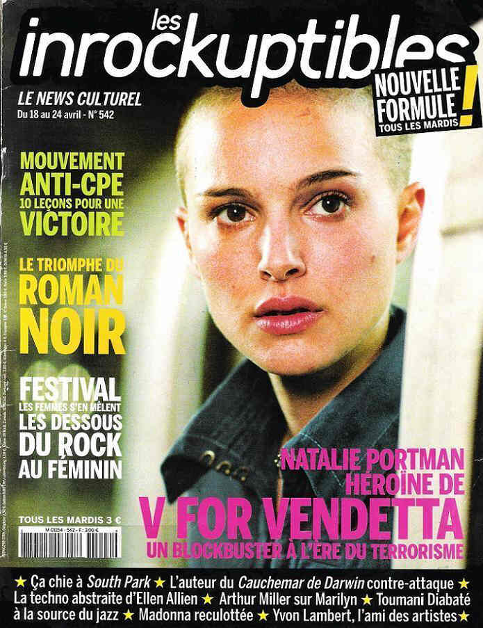 INROCKUPTIBLES | LES magazine side cover Issue 542 18 April 2006