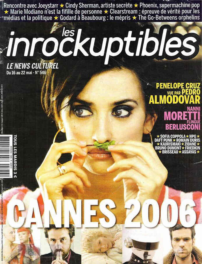 INROCKUPTIBLES | LES magazine side cover Issue 546 16 May 2006