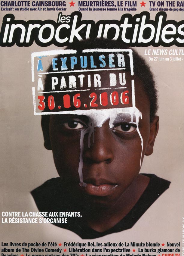 INROCKUPTIBLES | LES magazine side cover Issue 552 27 June 2006