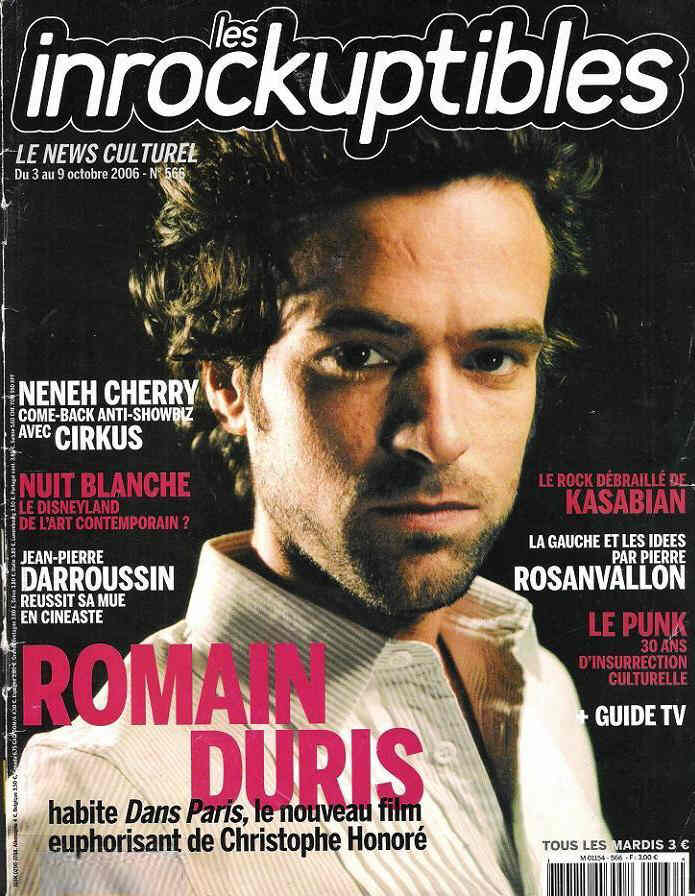 INROCKUPTIBLES | LES magazine side cover Issue 566 3 October 2006