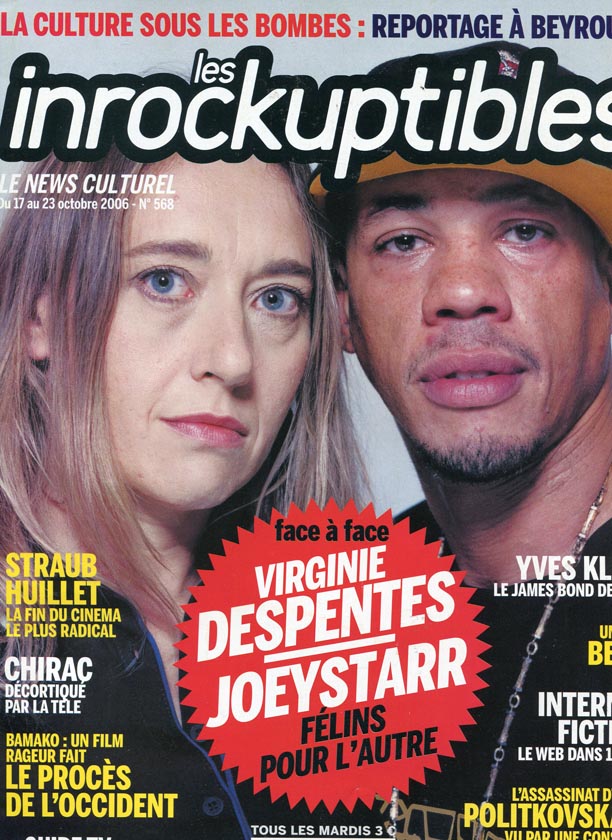 INROCKUPTIBLES | LES magazine side cover Issue 568 17 October 2006