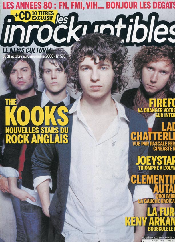 INROCKUPTIBLES | LES magazine side cover Issue 570 31 October 2006