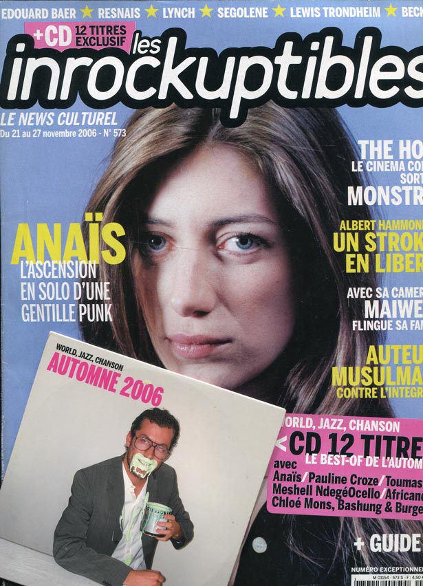 INROCKUPTIBLES | LES magazine side cover Issue 573 21 November 2006