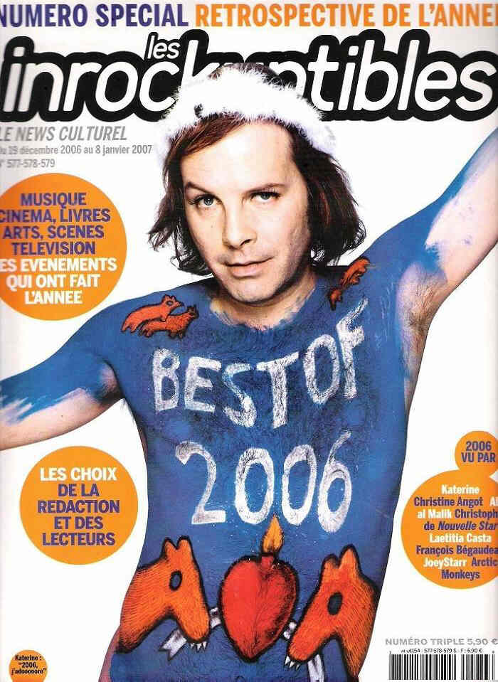 INROCKUPTIBLES | LES magazine side cover Issue 577/578/579 19 December 2006