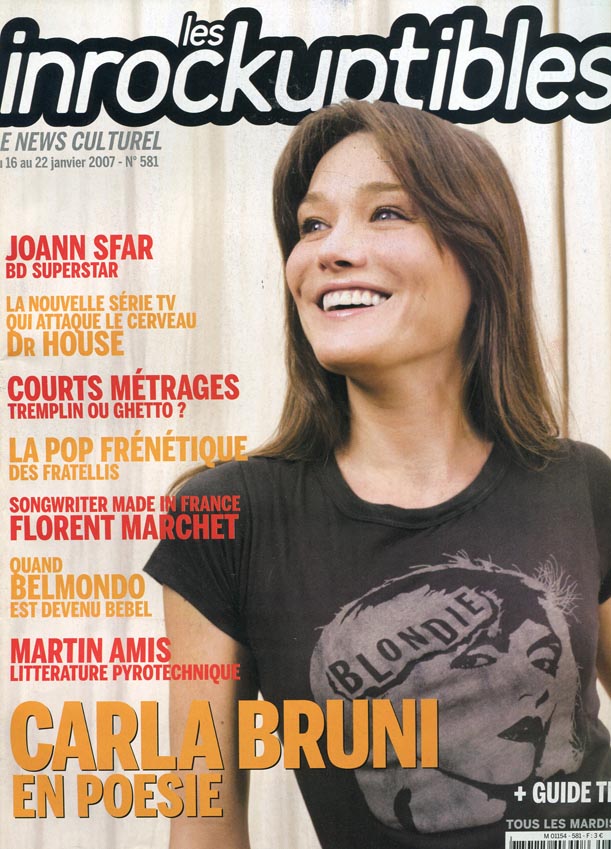 INROCKUPTIBLES | LES magazine side cover Issue 581 16 January 2007