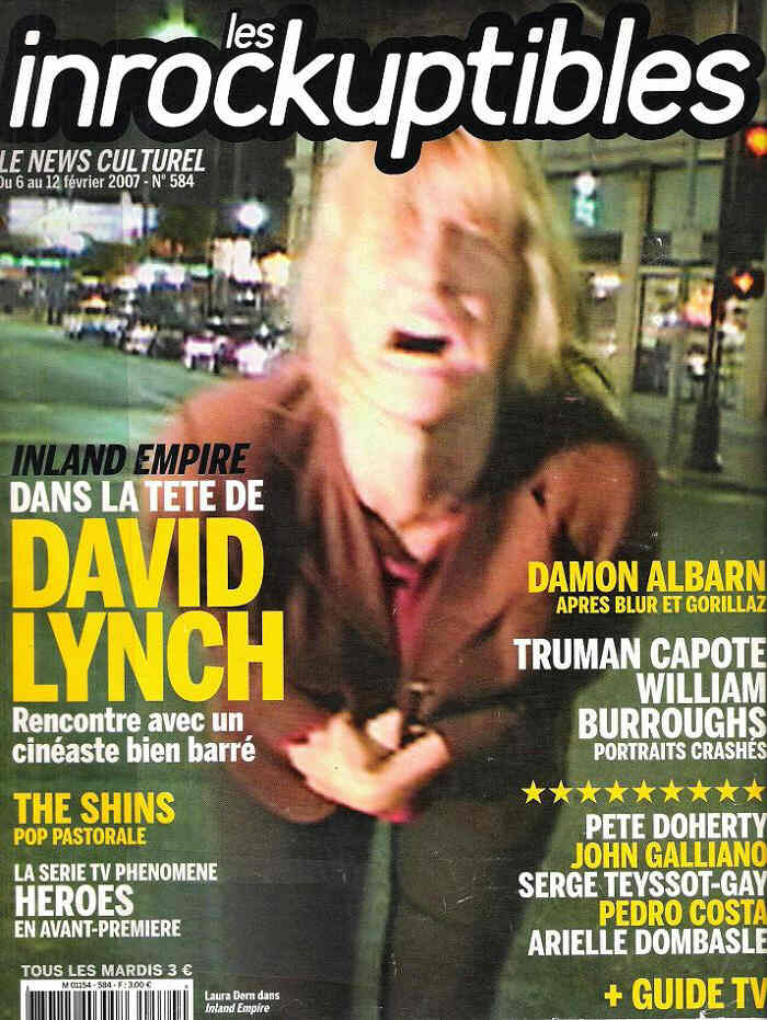 INROCKUPTIBLES | LES magazine side cover Issue 584 6 February 2007