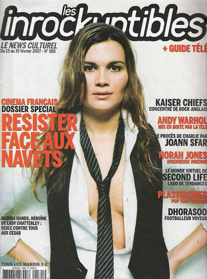 INROCKUPTIBLES | LES magazine side cover Issue 585 13 February 2007