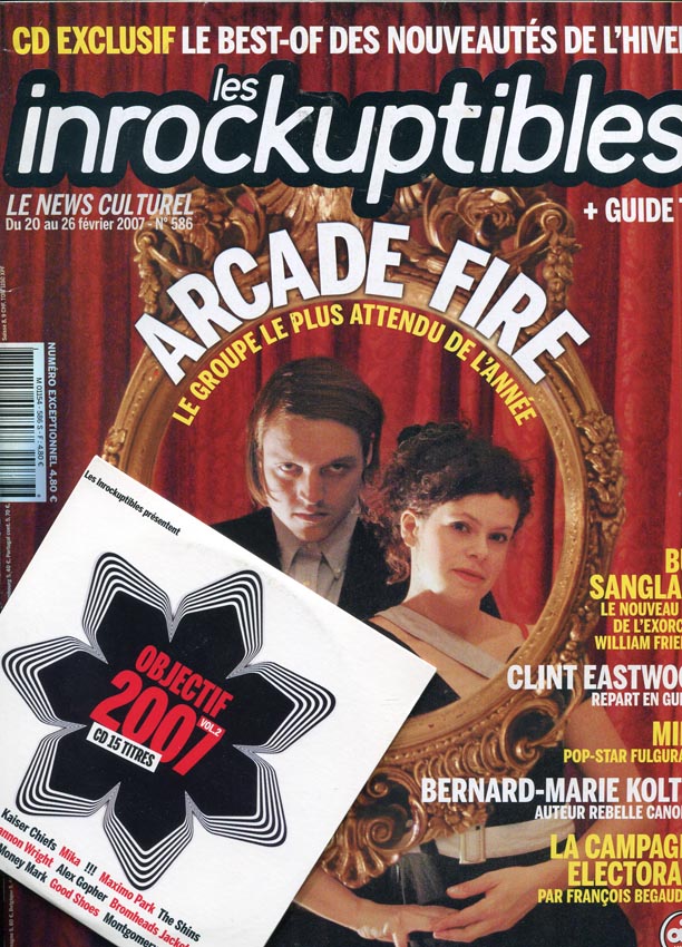 INROCKUPTIBLES | LES magazine side cover Issue 586 20 February 2007
