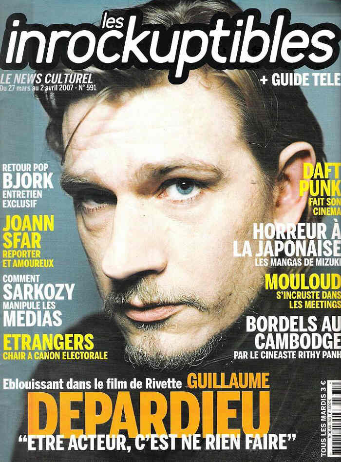 INROCKUPTIBLES | LES magazine side cover Issue 591 27 March 2007