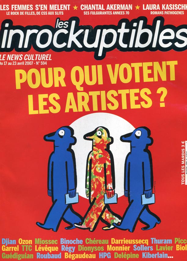 INROCKUPTIBLES | LES magazine side cover Issue 594 17 April 2007