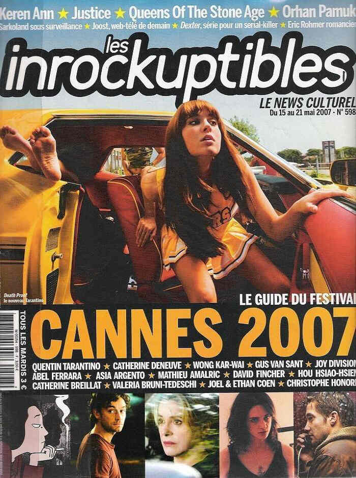 INROCKUPTIBLES | LES magazine side cover Issue 598 15 May 2007