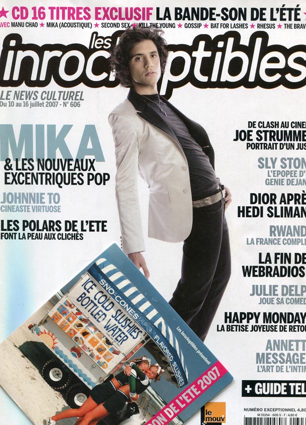 INROCKUPTIBLES | LES magazine side cover Issue 606 10 July 2007