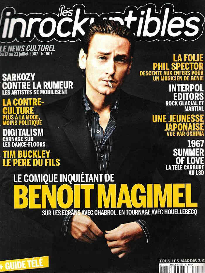 INROCKUPTIBLES | LES magazine side cover Issue 607 17 July 2007