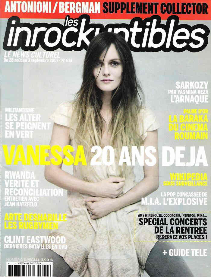 INROCKUPTIBLES | LES magazine side cover Issue 613 28 August 2007