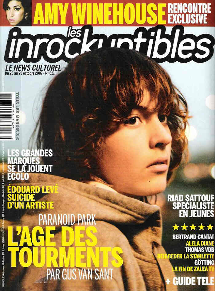 INROCKUPTIBLES | LES magazine side cover Issue 621 23 October 2007