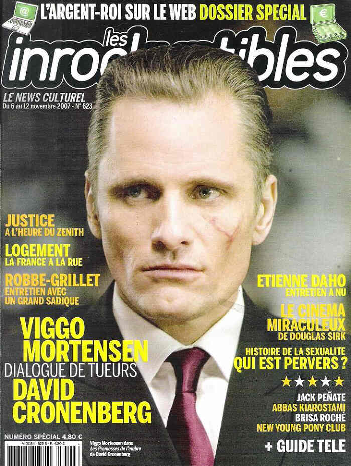 INROCKUPTIBLES | LES magazine side cover Issue 623 6 November 2007