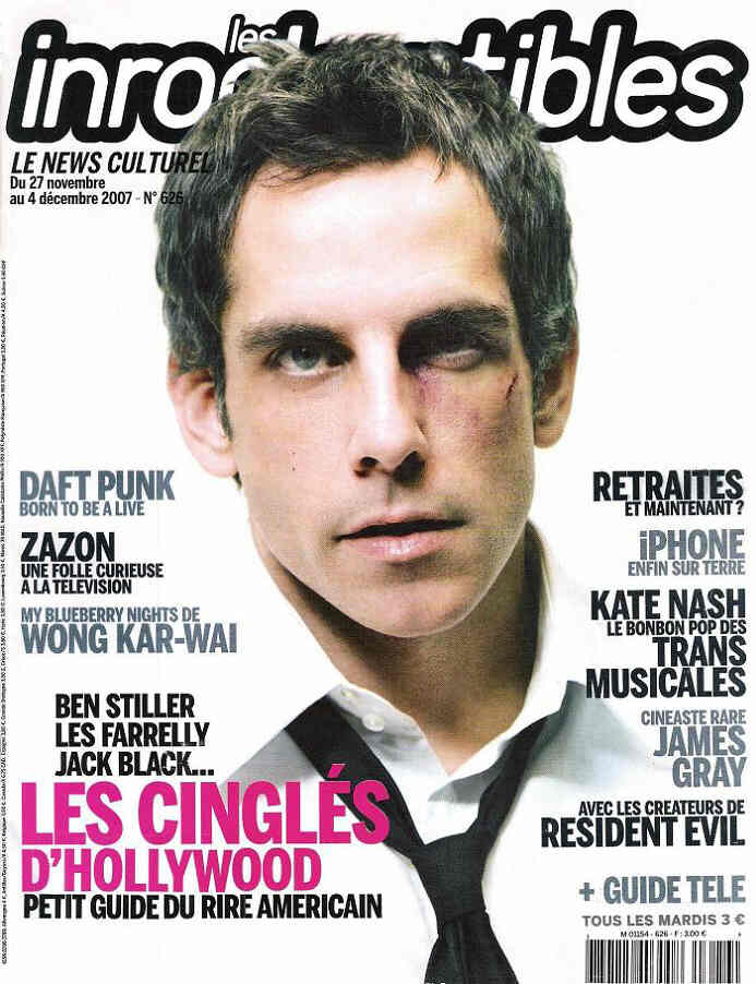 INROCKUPTIBLES | LES magazine side cover Issue 626 27 November 2007