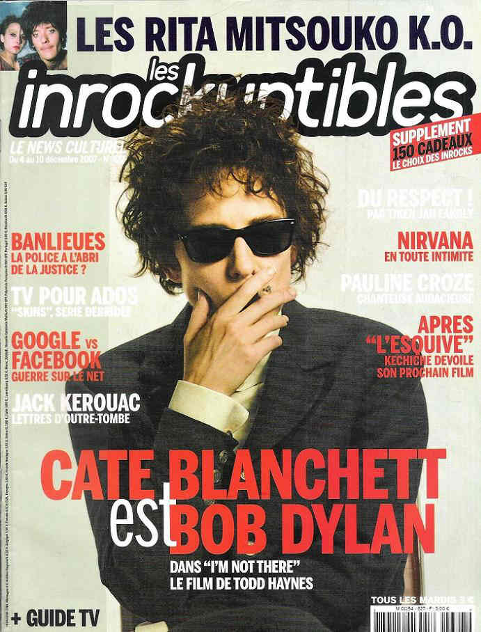 INROCKUPTIBLES | LES magazine side cover Issue 627 4 December 2007