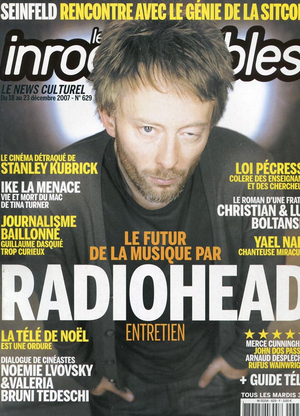 INROCKUPTIBLES | LES magazine side cover Issue 629 18 December 2007