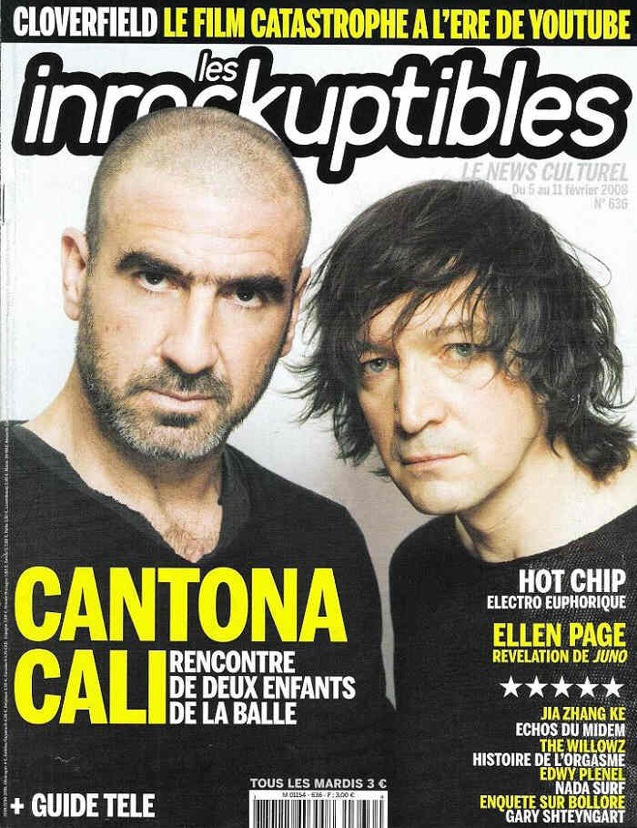 INROCKUPTIBLES | LES magazine side cover Issue 636 5 February 2008