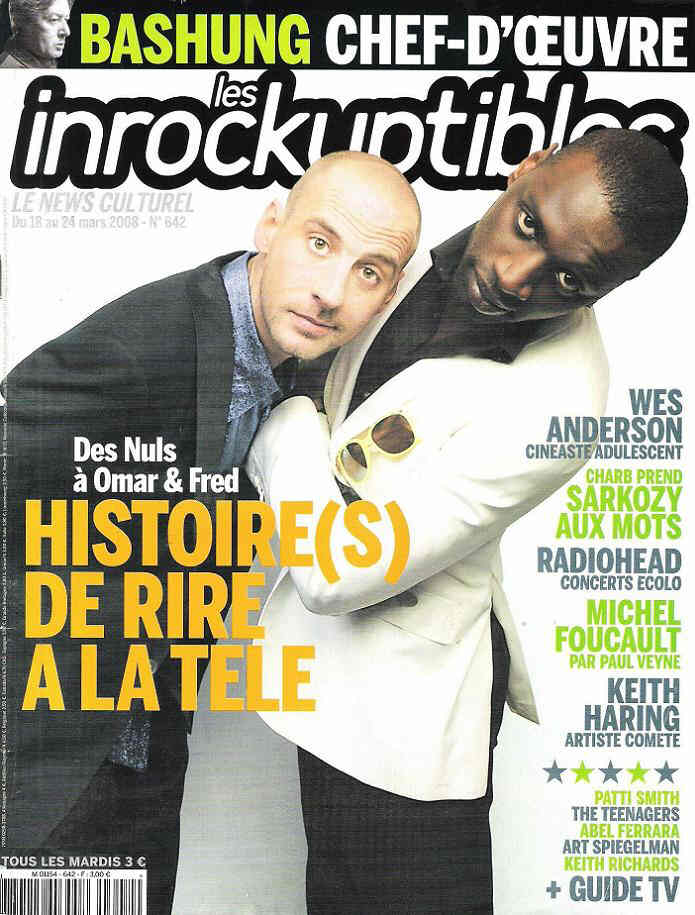 INROCKUPTIBLES | LES magazine side cover Issue 642 18 March 2008